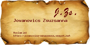 Jovanovics Zsuzsanna névjegykártya